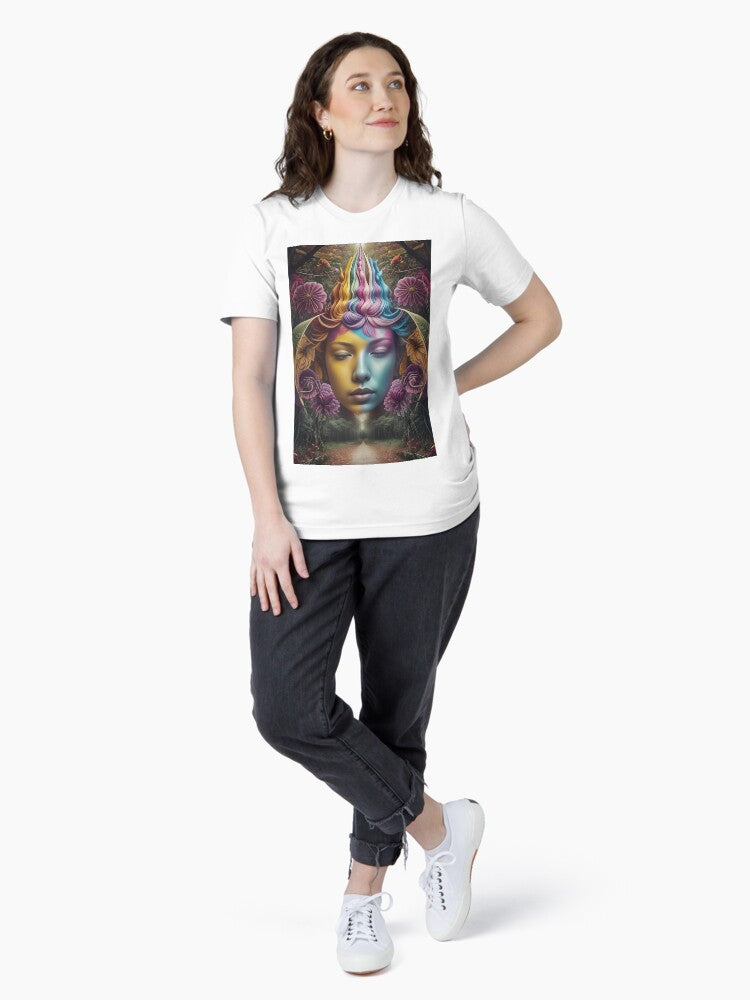 Psychedelic Face in the Forest Essential T-Shirt