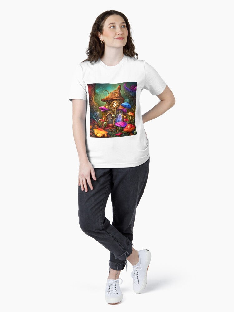 Magic Fairy Mushroom House in the Forest Essential T-Shirt