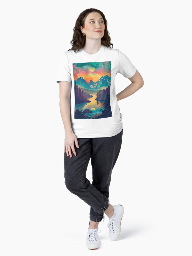 Surreal Mountain Landscape at Twilight Essential T-Shirt