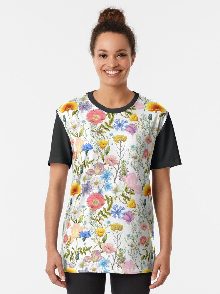 Seamless Patterns Floral graphic Graphic T-Shirt Style007