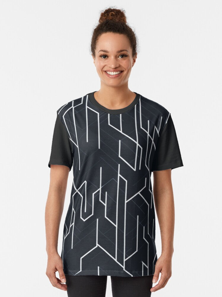Minimalist Geometric Patterns Graphic T-Shirt Style040