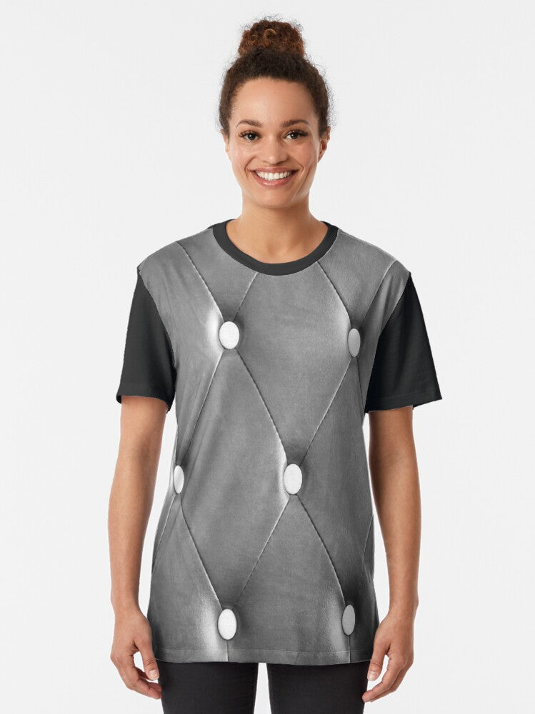 abstract leather padded leather Graphic T-Shirt