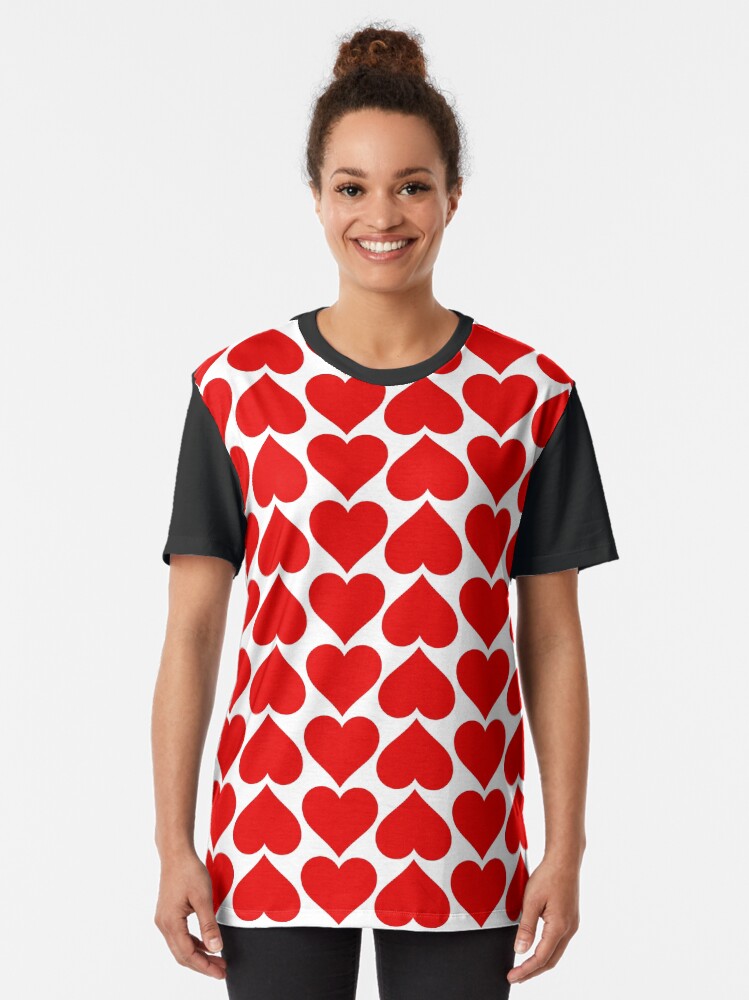 Valentine's Day Heart Patterns Graphic Graphic T-Shirt Style001