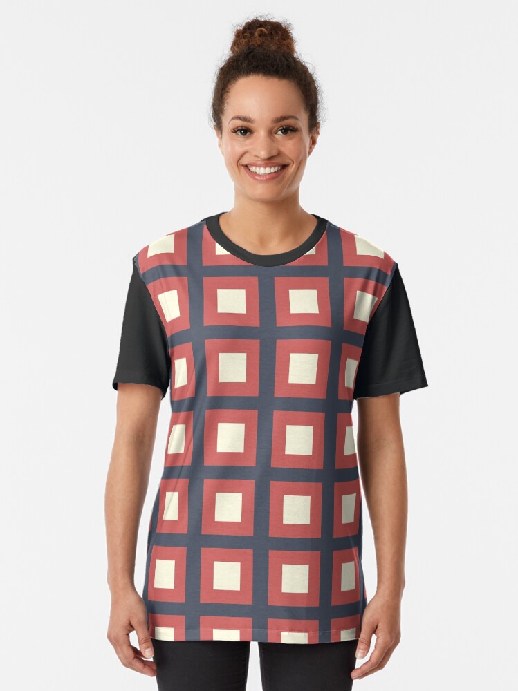 Marine plaid pattern Graphic T-Shirt