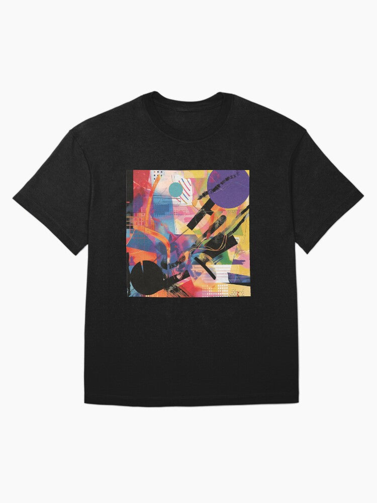 Melodic Hues of Abstraction Oversized T-Shirt