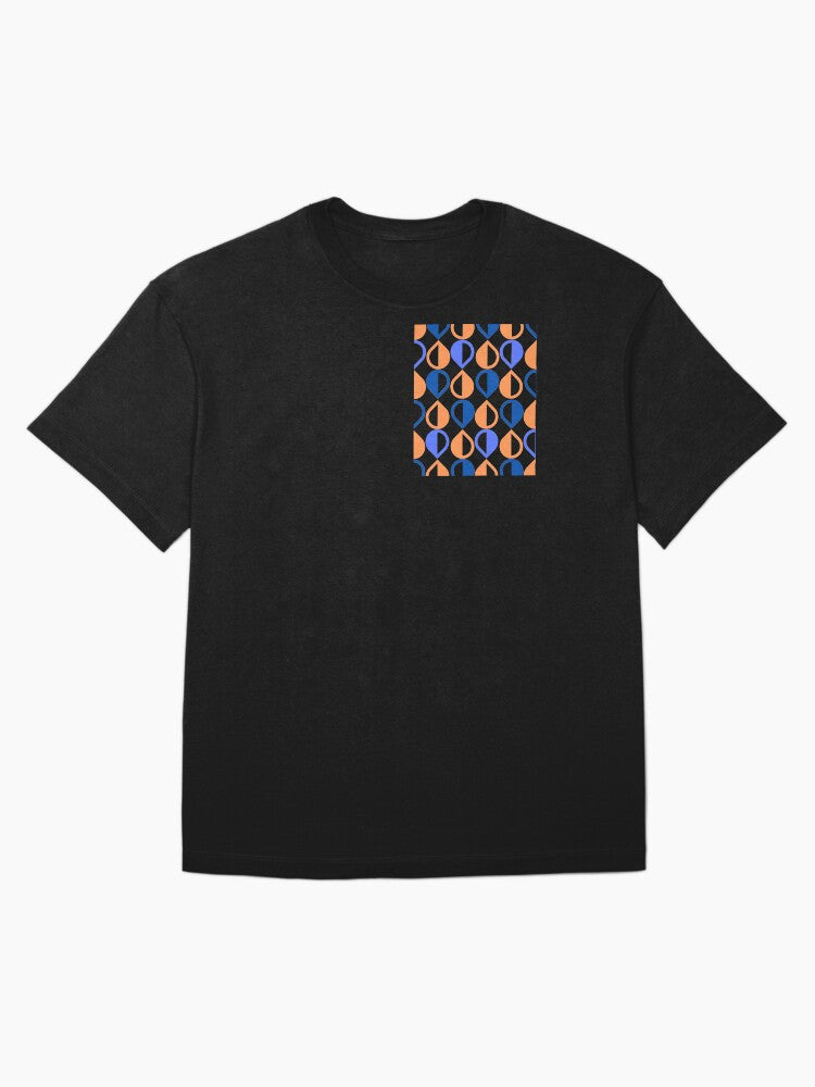 Mid Century Modern Teardrop Graphic Oversized T-Shirt