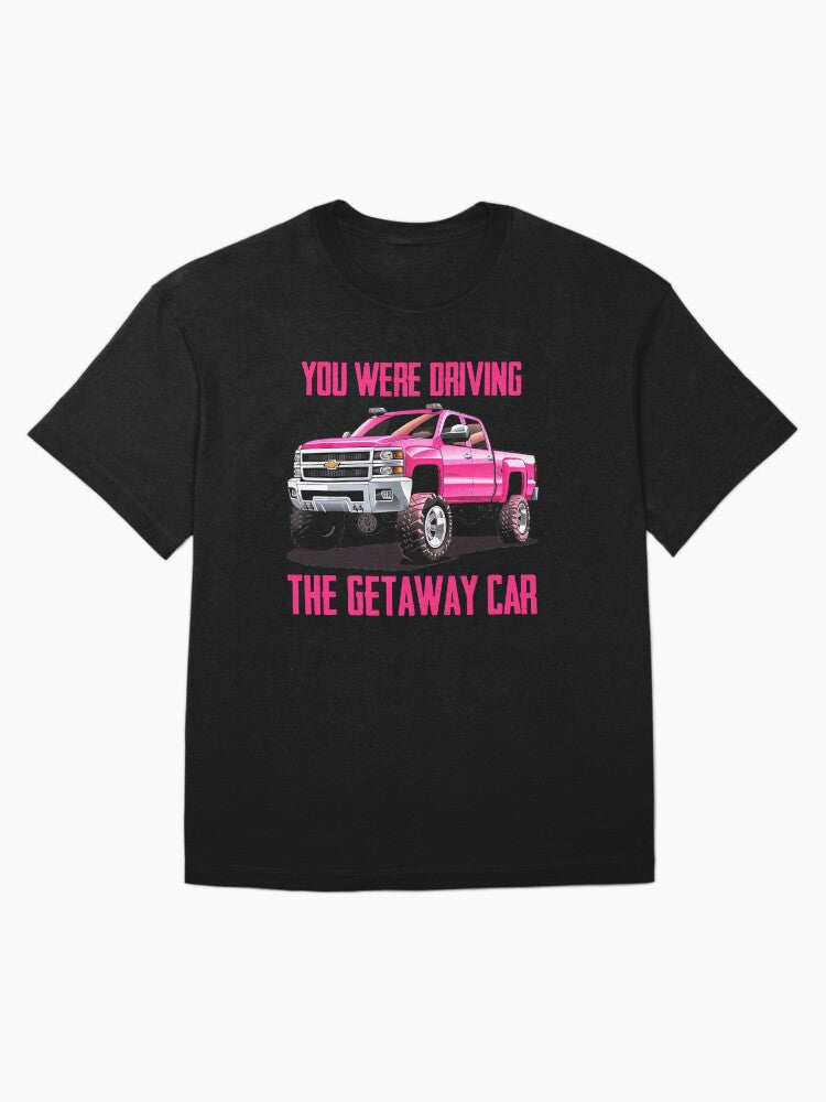 Pink truck Taylor Swift Getaway Car Oversized T-Shirt