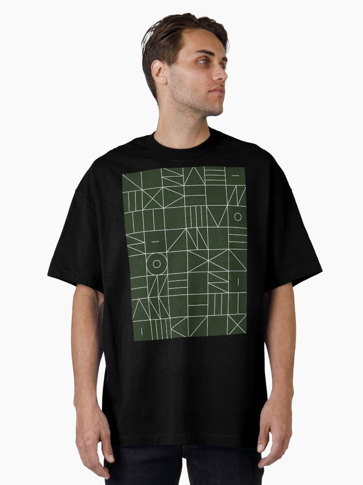 My Favorite Geometric Patterns No.6 - Deep Green Oversized T-Shirt