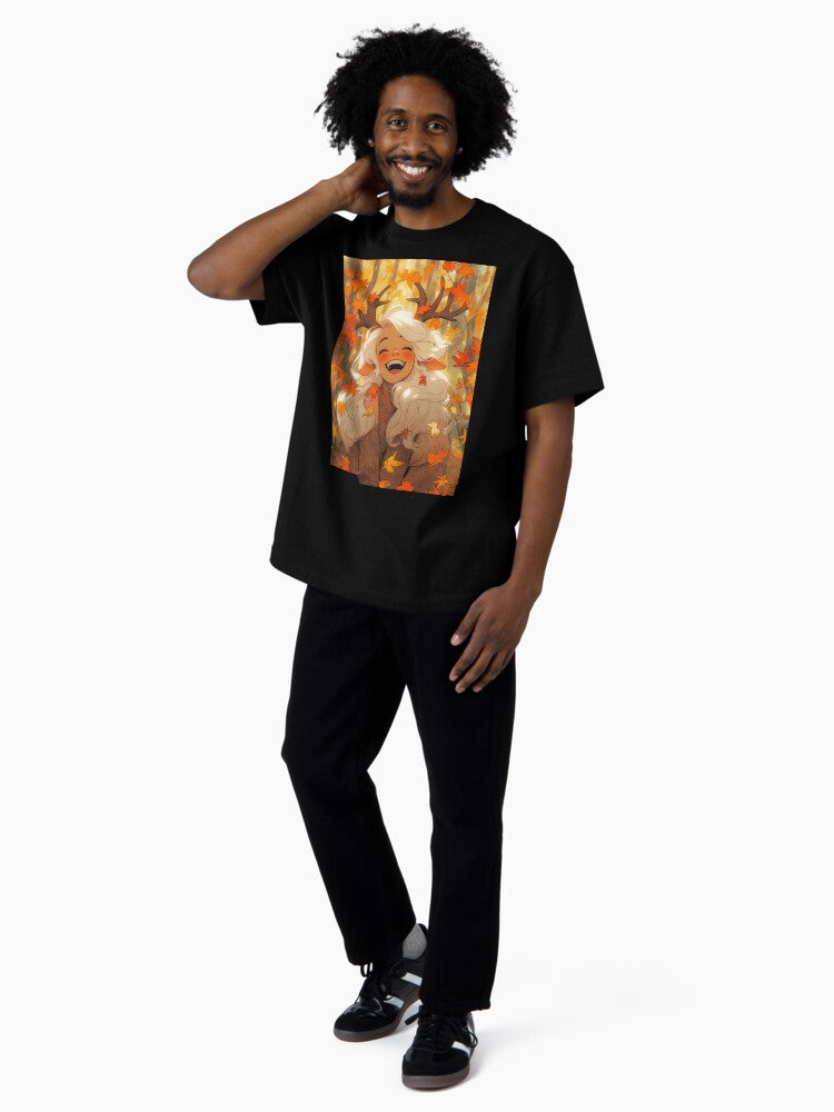 Autumn's Embrace Oversized T-Shirt