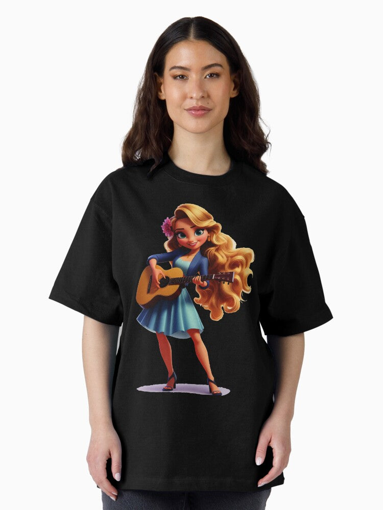 Girl, her guitar and a dream Oversized T-Shirt