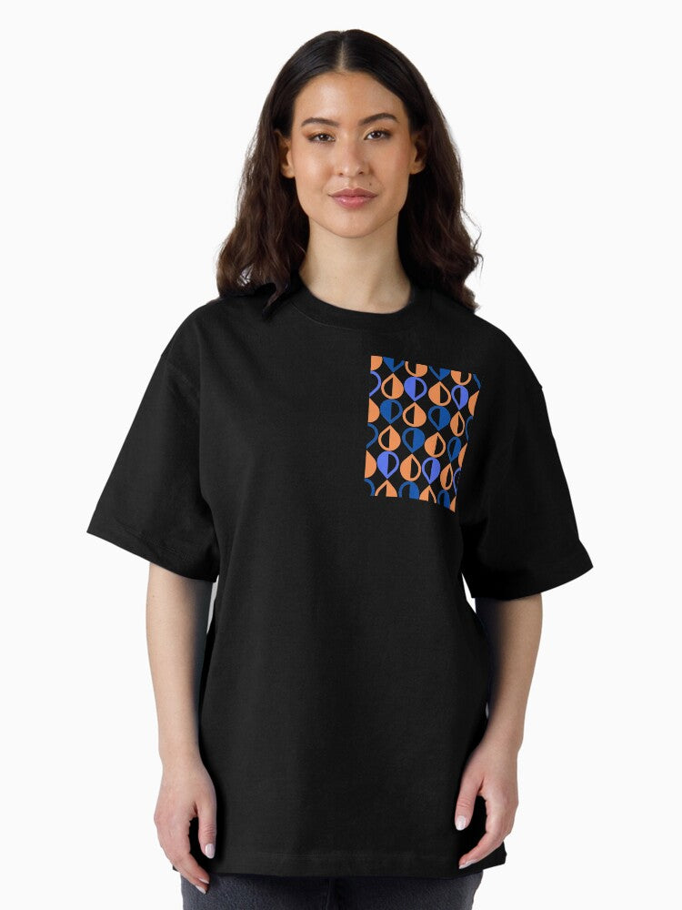 Mid Century Modern Teardrop Graphic Oversized T-Shirt