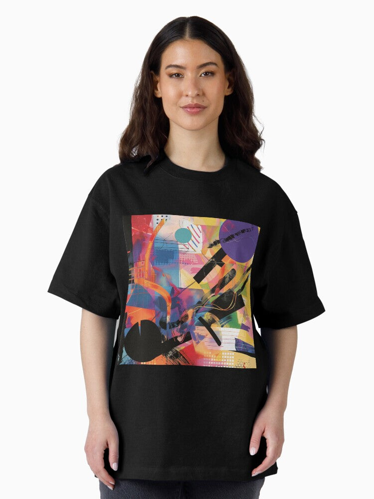 Melodic Hues of Abstraction Oversized T-Shirt