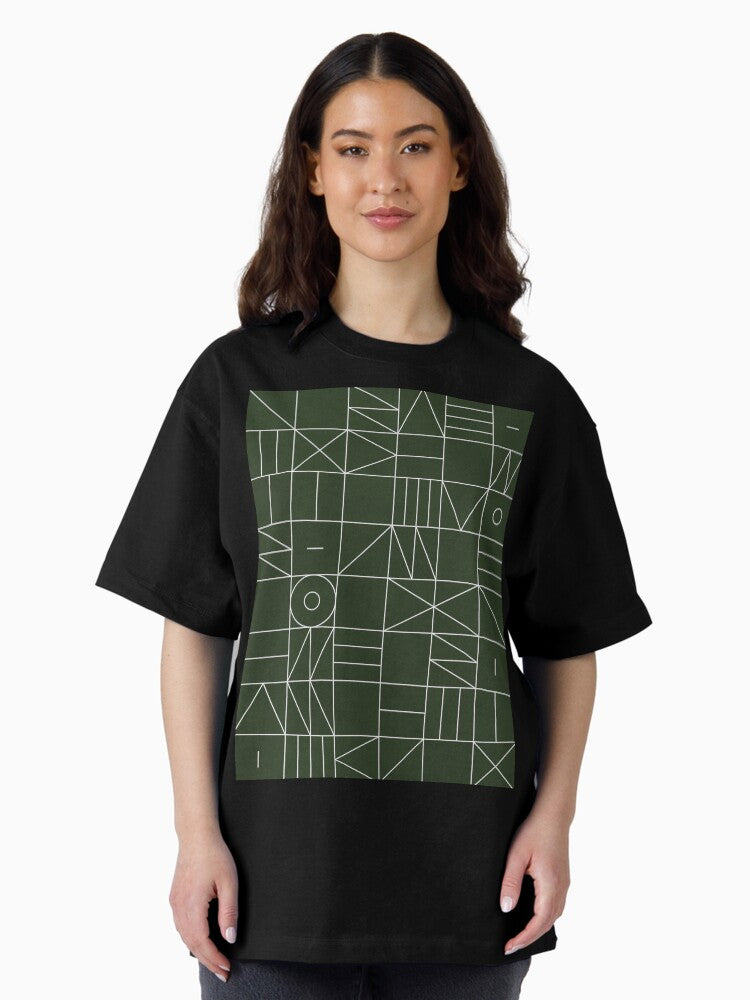My Favorite Geometric Patterns No.6 - Deep Green Oversized T-Shirt
