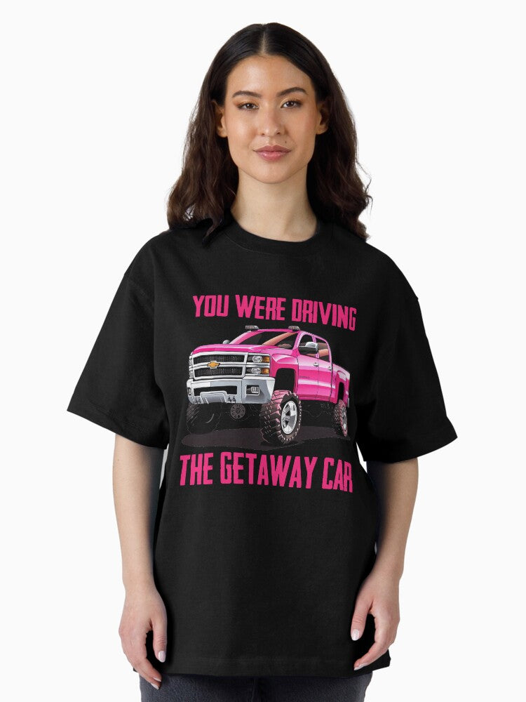 Pink truck Taylor Swift Getaway Car Oversized T-Shirt