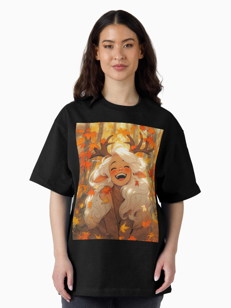 Autumn's Embrace Oversized T-Shirt