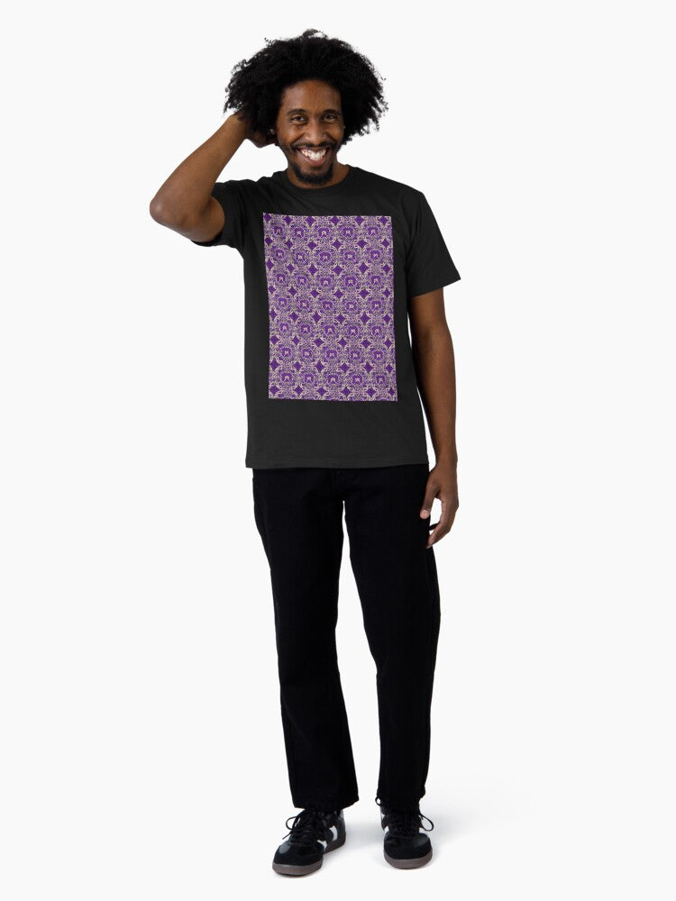 Purple Motif Trendy Pattern V16 Premium T-Shirt