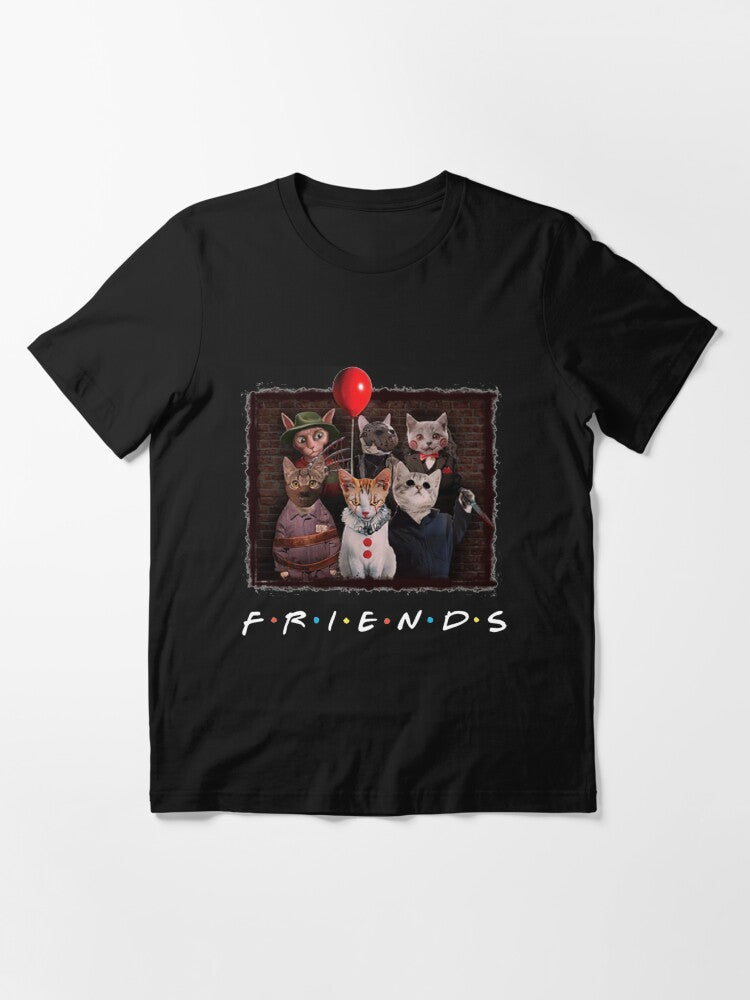 Halloween friends cat in horror movie character Essential T-Shirt