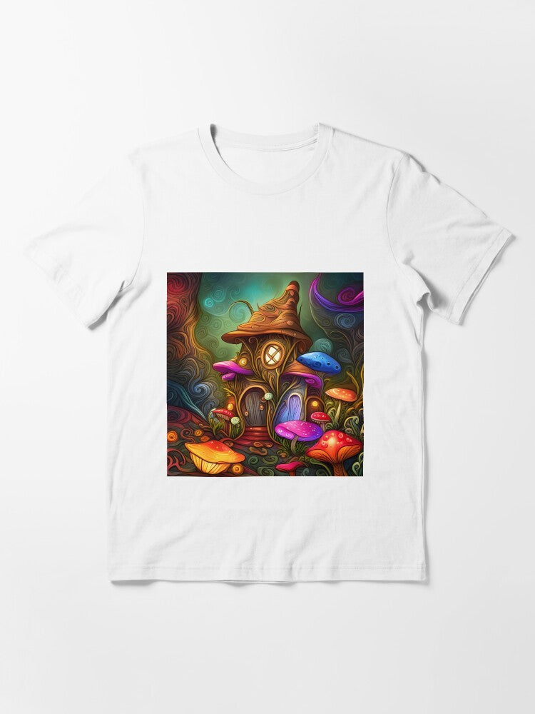 Magic Fairy Mushroom House in the Forest Essential T-Shirt