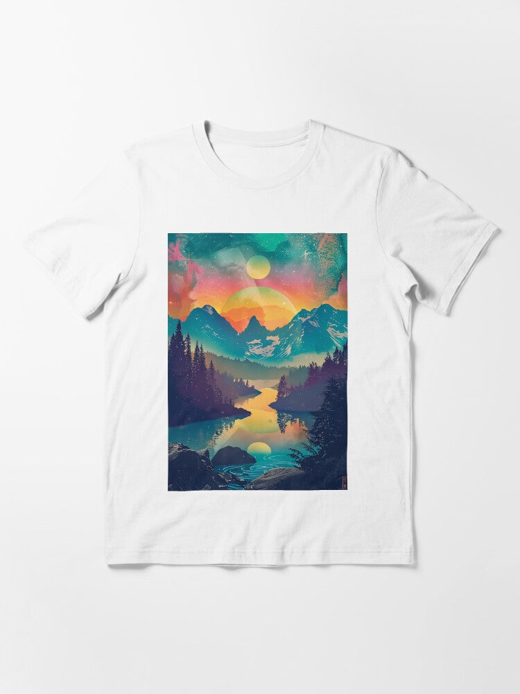 Surreal Mountain Landscape at Twilight Essential T-Shirt
