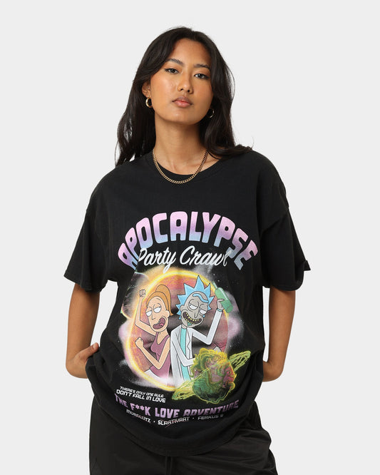 Goat Crew X Rick And Morty Apocalypse Vintage T-Shirt Black Wash Style001