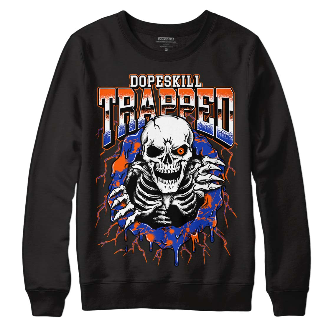 Dunk Low Futura Orange Blaze DopeSkill Sweatshirt Trapped Halloween Graphic