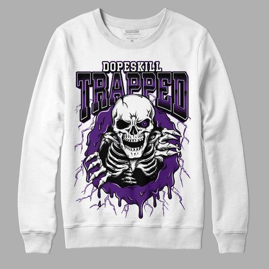 Field Purple 12s DopeSkill Sweatshirt Trapped Halloween Graphic