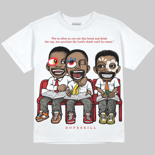 Fire Red 3s DopeSkill Oversize Print T-Shirt First Sunday Graphic