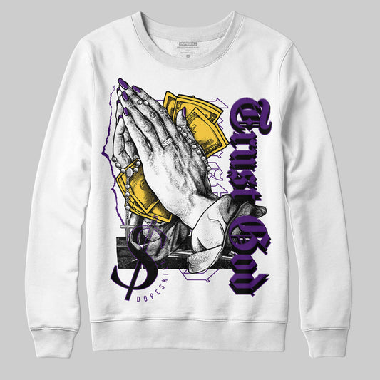 Field Purple 12s DopeSkill Sweatshirt Trust God Graphic