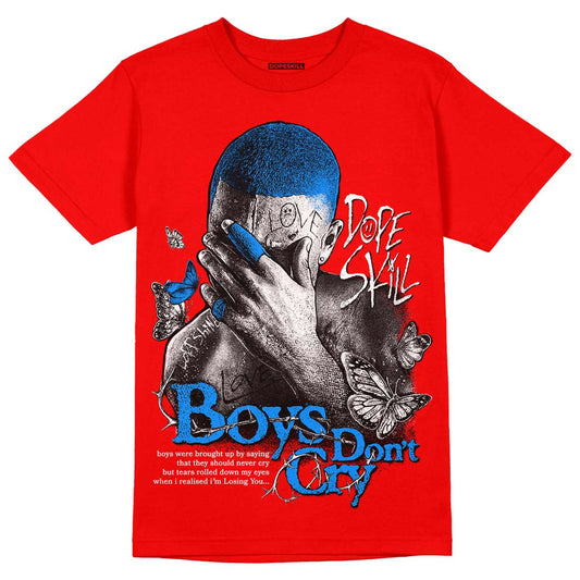Cherry 11s DopeSkill Varsity Red T-shirt Boys Don't Cry Graphic