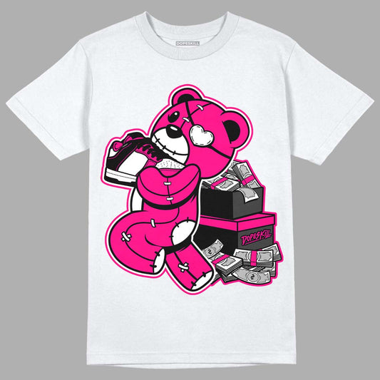 Fierce Pink 1s DopeSkill T-Shirt Bear Steals Sneaker Graphic