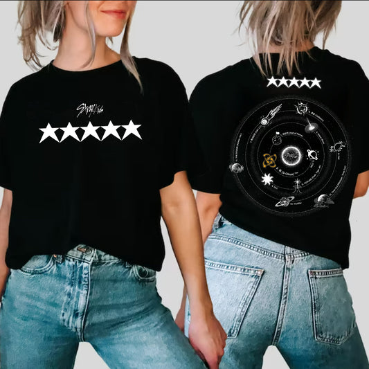 Stray Kids 5 Star T-shirt, 5 Star TrackList Shirt, Stray Kids Album Shirt Bang Chan, Lee Know