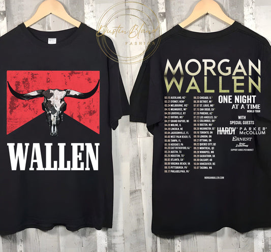 Wild West Shirt, Wallen Western World Tour 2023 One Night At A Time T-Shirt
