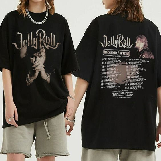 Jelly Roll 2023 Tour Shirt, Jelly Roll Backroad Baptism 2023 Tour Shirt, Jelly Roll 2023 Tour