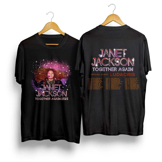 Janet Jackson Shirt, Vintage Together Again Tour 2023 Double Sided Shirt