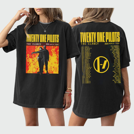 Pilotss Band 2024-2025 Clancy World Tour with Dates Shirt