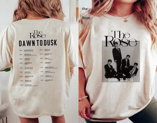 The Rose Kpop Shirt, The Rose 2023 Dawn To Dusk US and Canada Tour Shirt