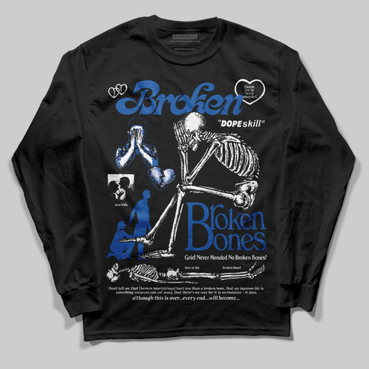 Blueberry 12s DopeSkill Long Sleeve T-Shirt Broken Bones Graphic