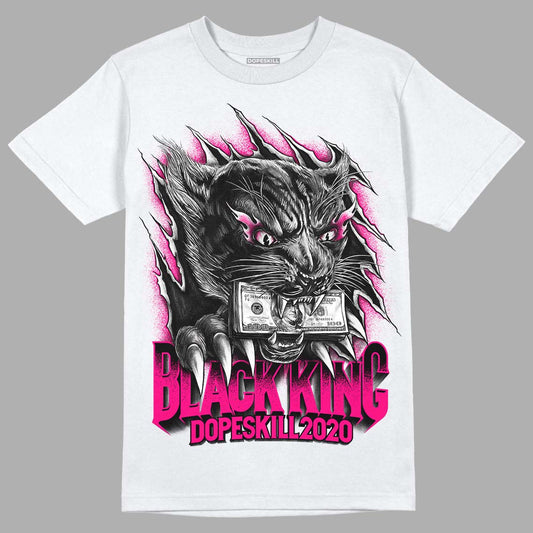 Fierce Pink 1s DopeSkill T-Shirt Black King Graphic