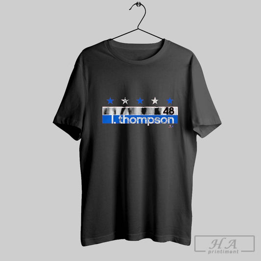 Best 48 Logan I Thompson Name Number Stripe T Shirt