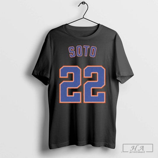 Official Juan Soto Number 22 New York Mets Mlb Baseball 2025 T Shirt