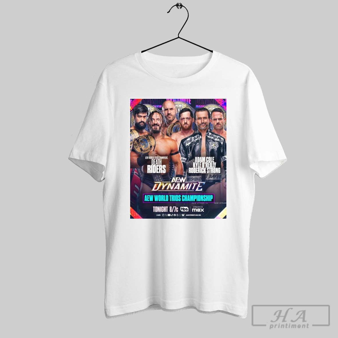 Aew Dynamite Aew World Trios Championship Death Riders Vs Adam Cole Kyle Oreilly Feb 12 2025 Poster T Shirt