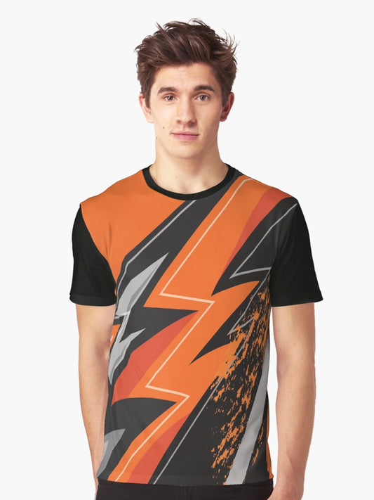 Abstract Graphic Stripes 90's Edgy Funky Print All Over Print Art Lover Wild Print Patterns Graphic T-Shirt