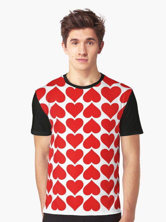 Valentine's Day Heart Patterns Graphic Graphic T-Shirt Style001