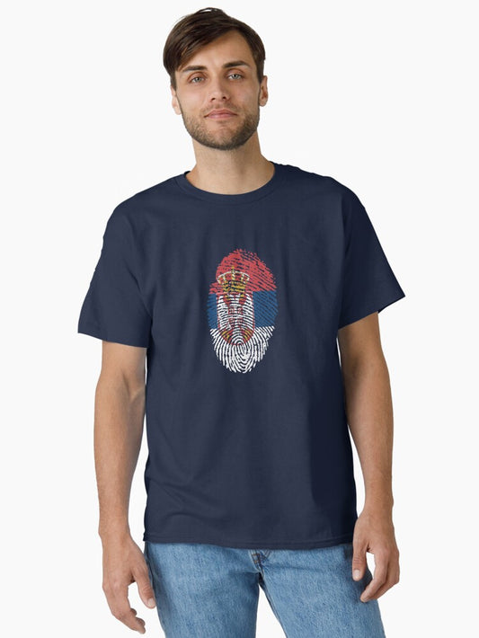 Serbian fingerprint flag Classic T-Shirt