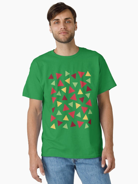 Colorful Triangles Classic T-Shirt Style003