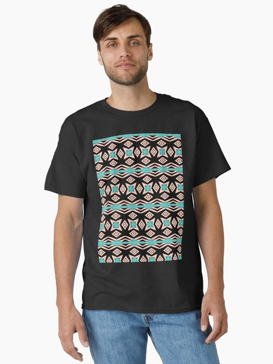 Boho Tropical 4 - Abstract Geometric Seamless Pattern Classic T-Shirt
