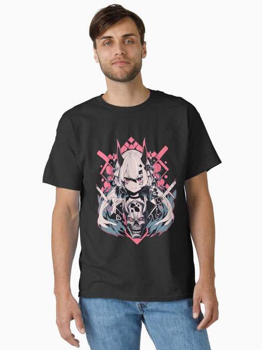 Devil girl with her skull Classic T-Shirt