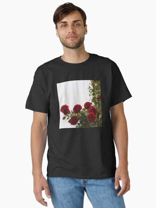 Romantic Red Garden Roses Classic T-Shirt