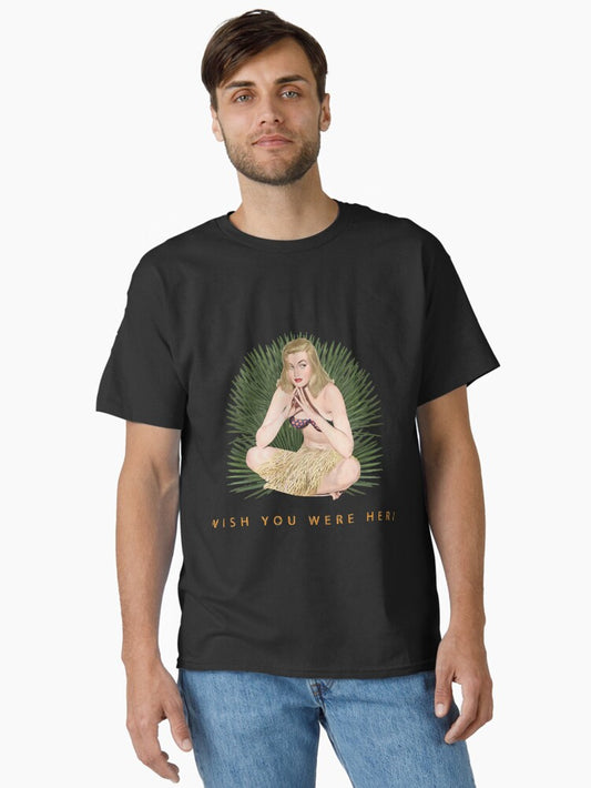 Hula Girl Wish You Were Here 4 Classic T-Shirt