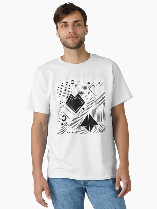 Geometric Heartscape Classic T-Shirt